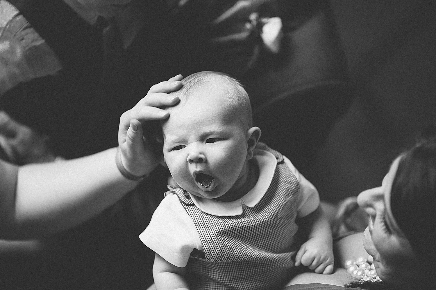 Baby yawns at this Liverpool wedding