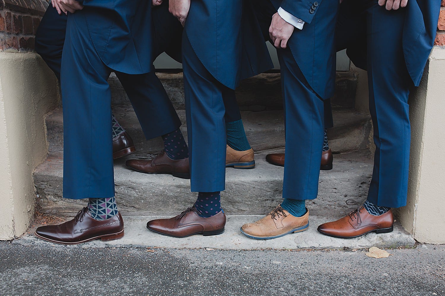 groomsmens matching socks for Cheshire wedding