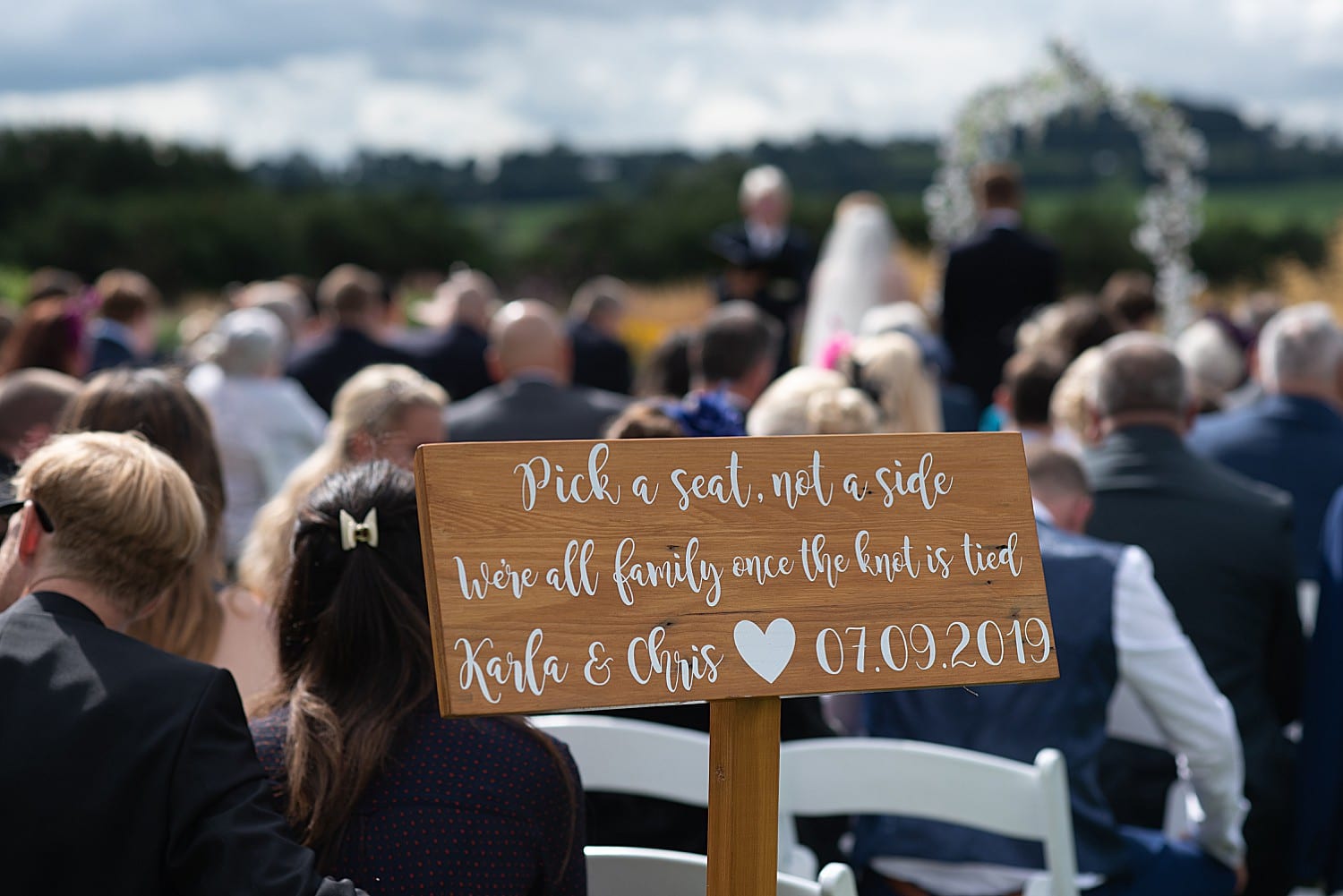 outdoor ceremony details in cheshire