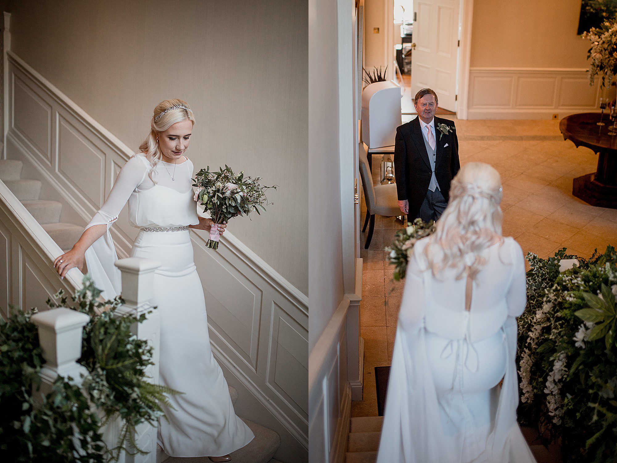 bride sees her father at delamere manor