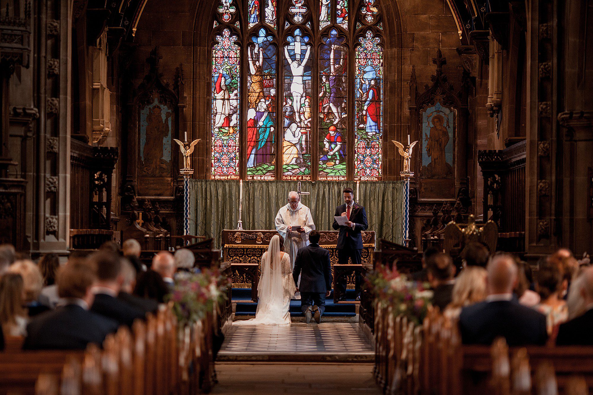 wedding ceremony at bowden church
