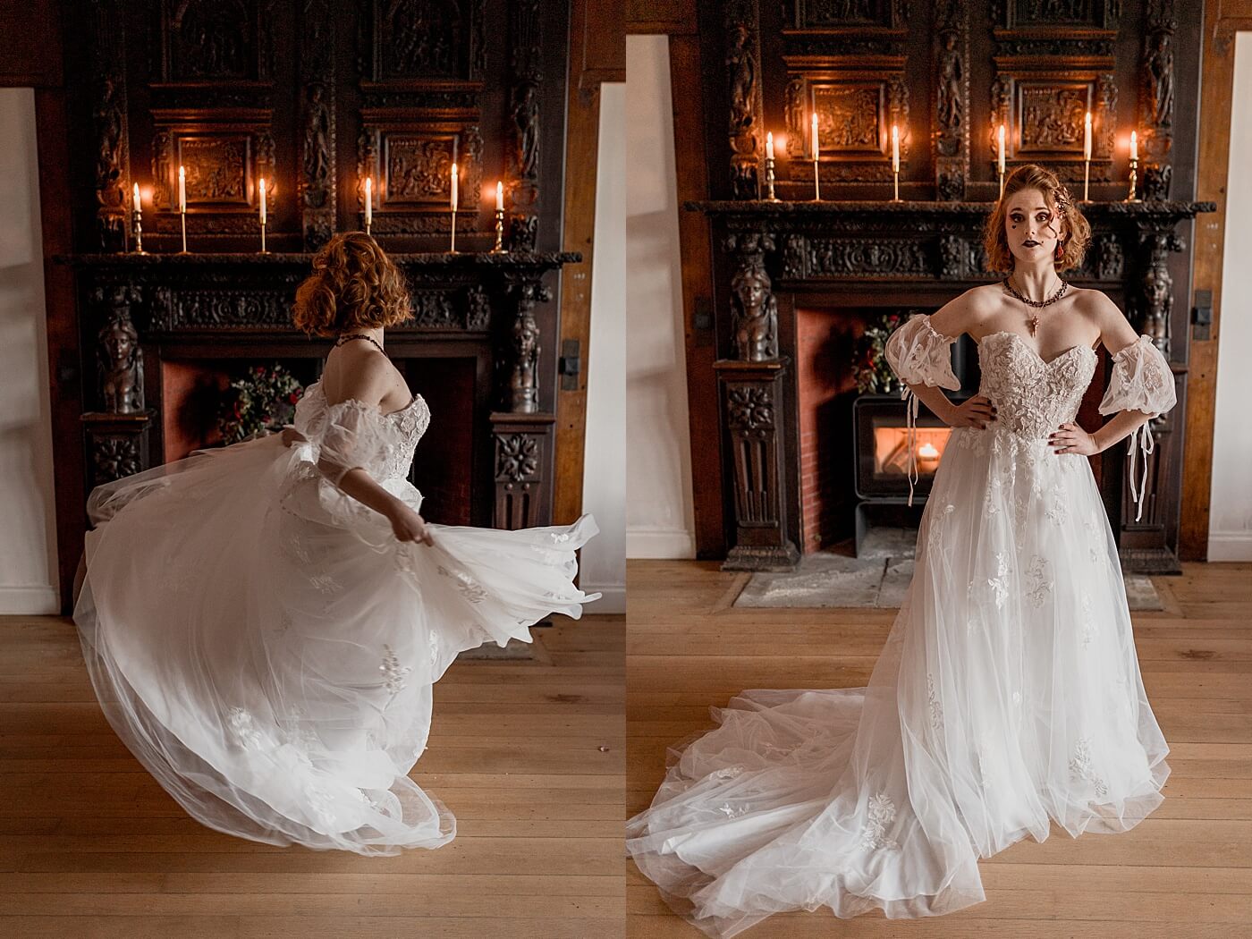 gothis wedding style at standon hall