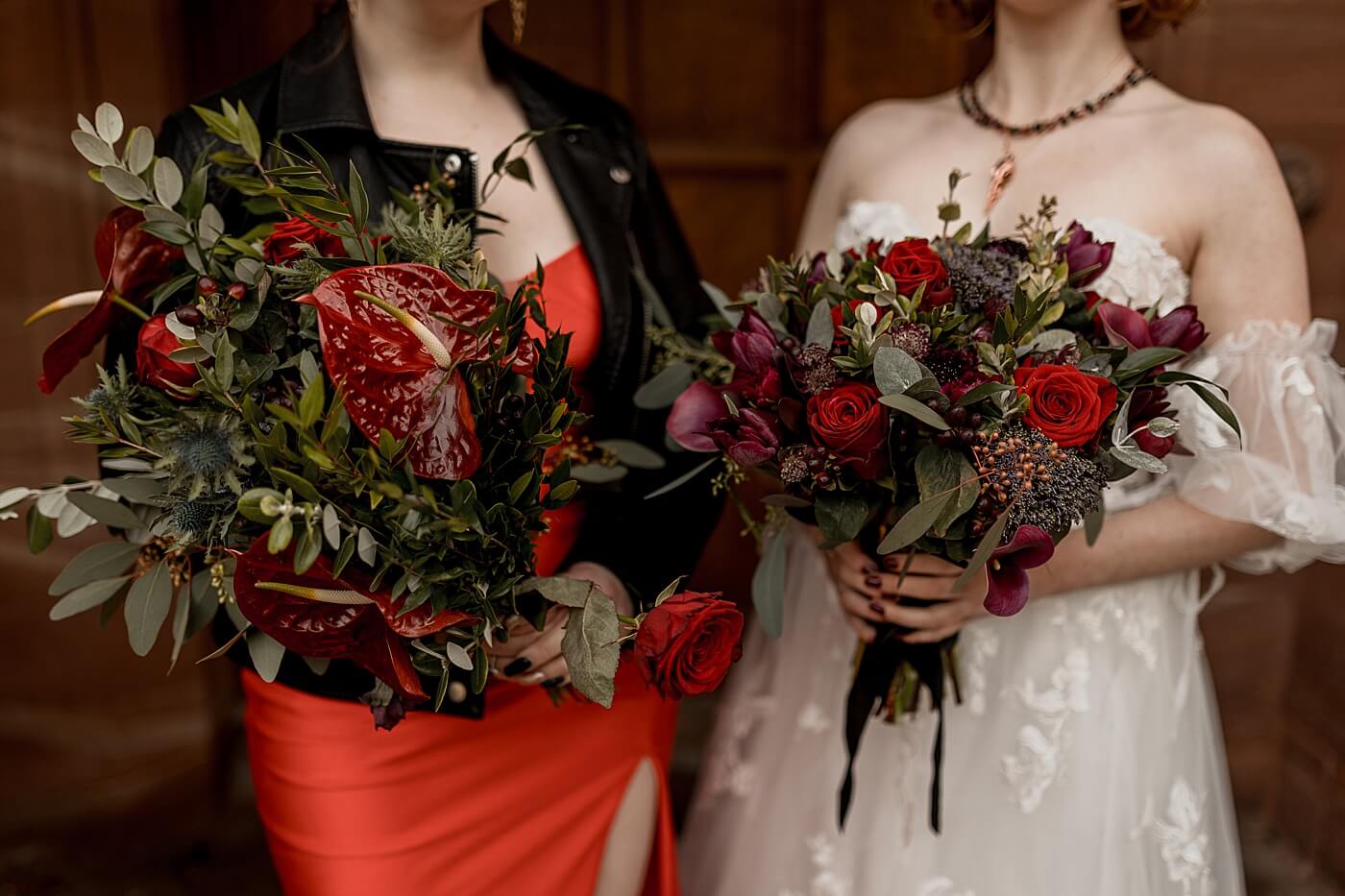 dark florals for a wedding