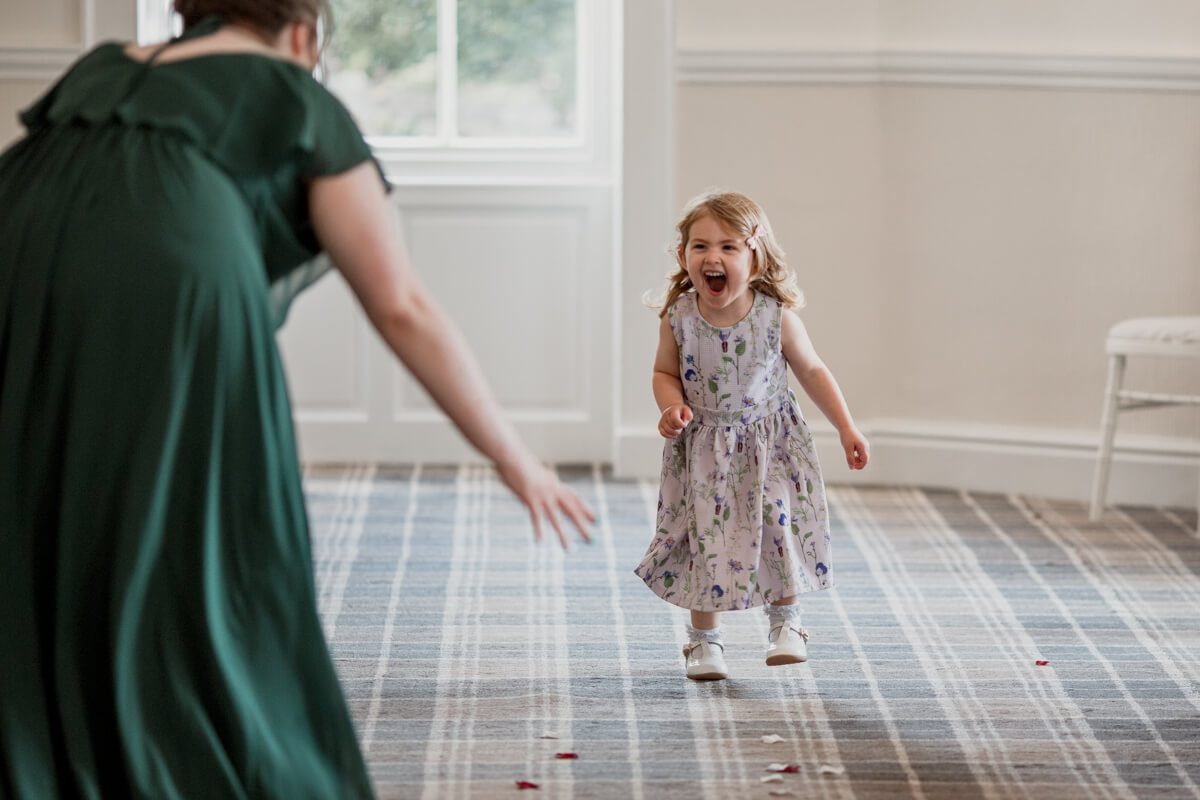 young guest at rossett hall wedding