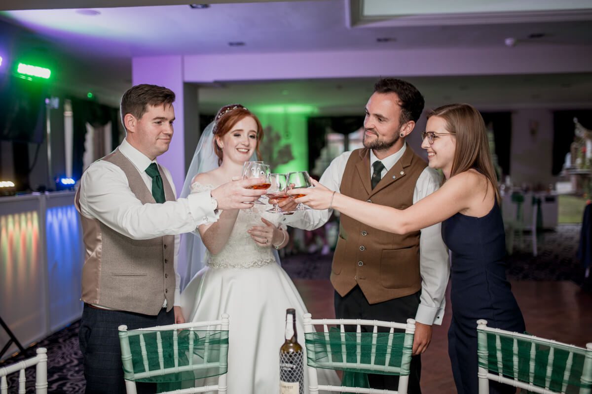 a wedding toast at rossett hall