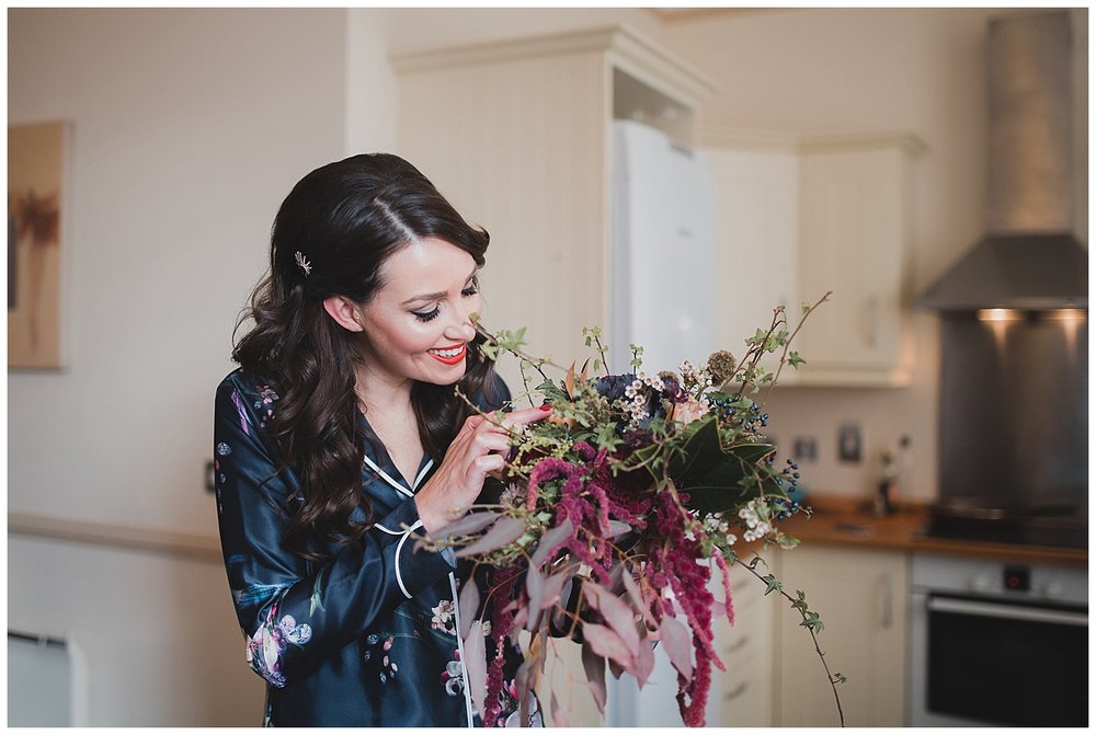  Jen was over the moon when her bouquet arrived ahead of her Liverpool town hall wedding. 