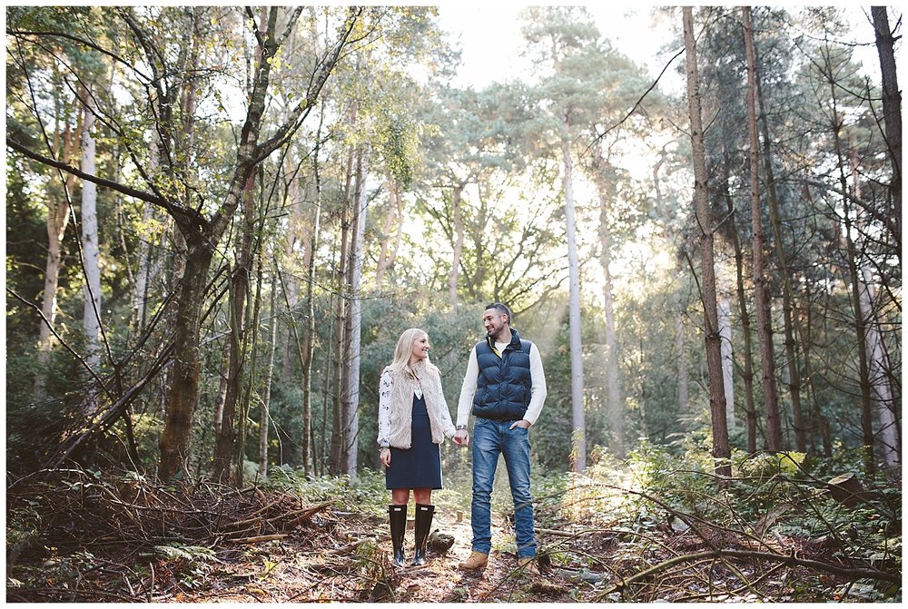  What to wear for and engagement shoot in the woods - textures. 