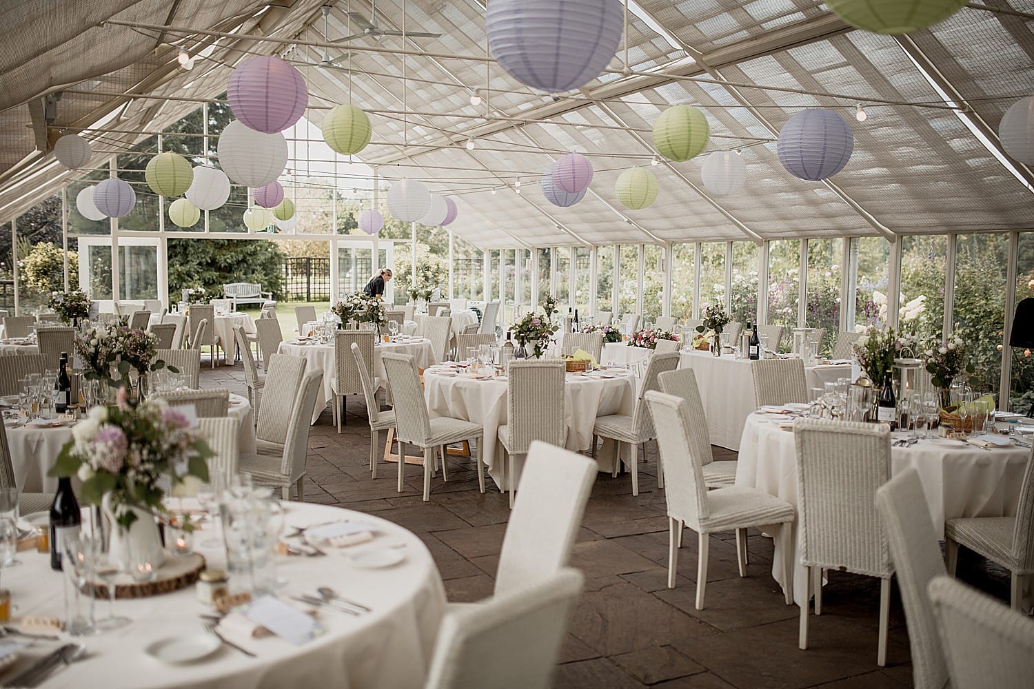 the reception setting at abbeywood estate