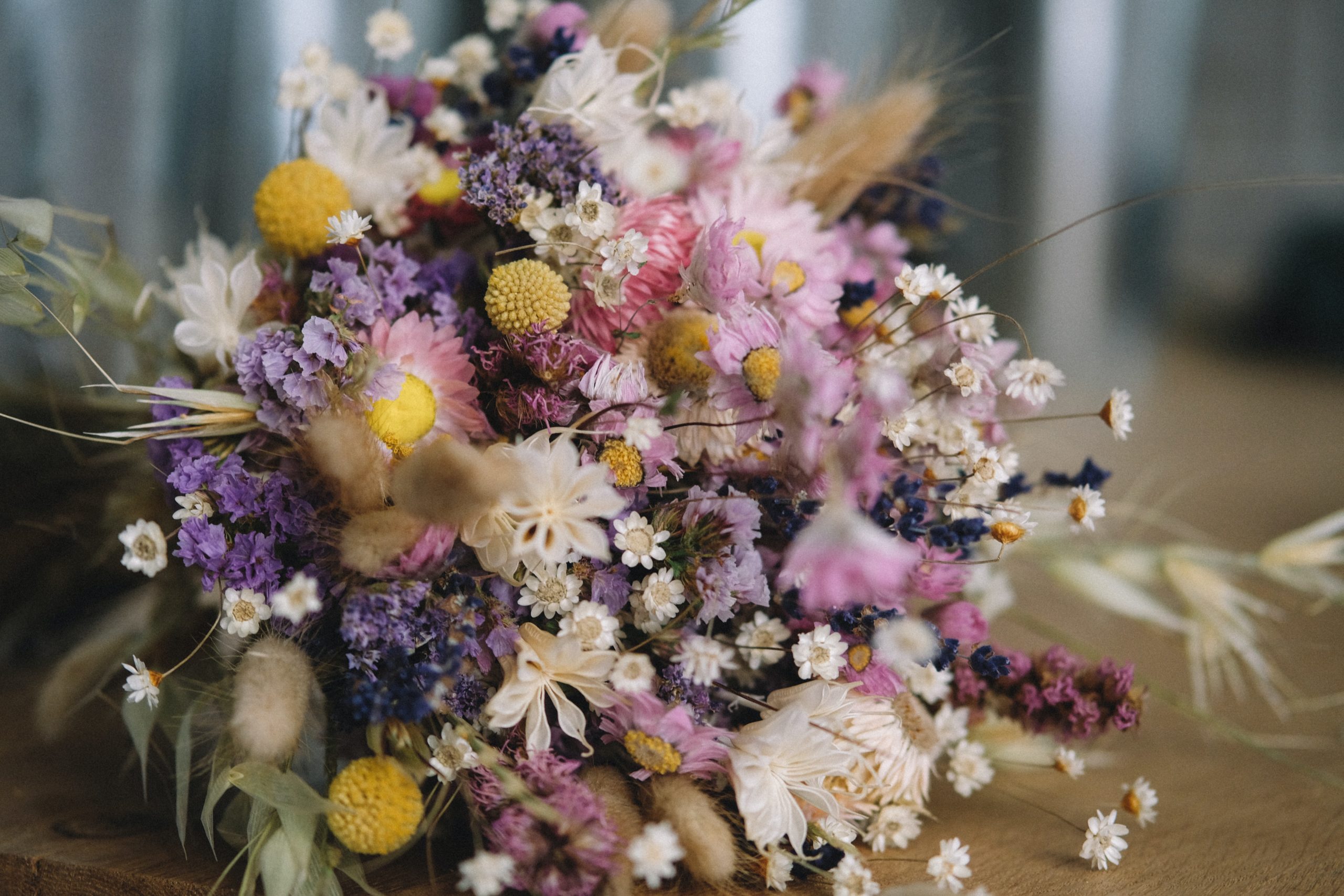 dried wedding flower bouquet