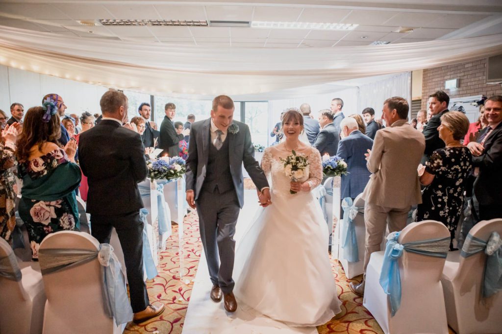 bride and groom at macdonald portal hotel